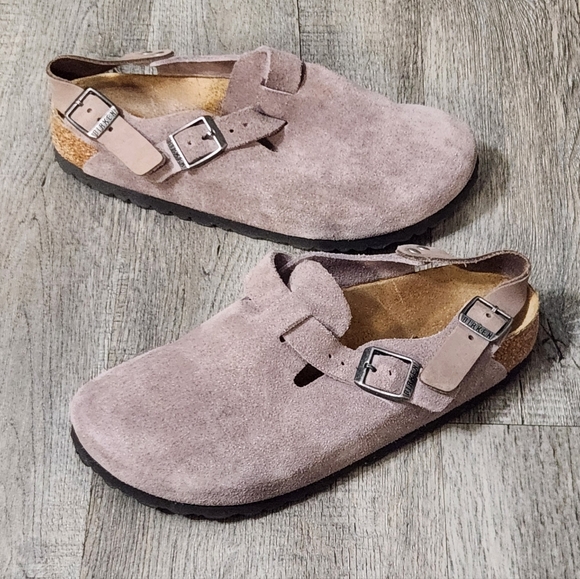 Birkenstock  Tokio Suede Leather  Faded-Purple - Picture 13 of 15